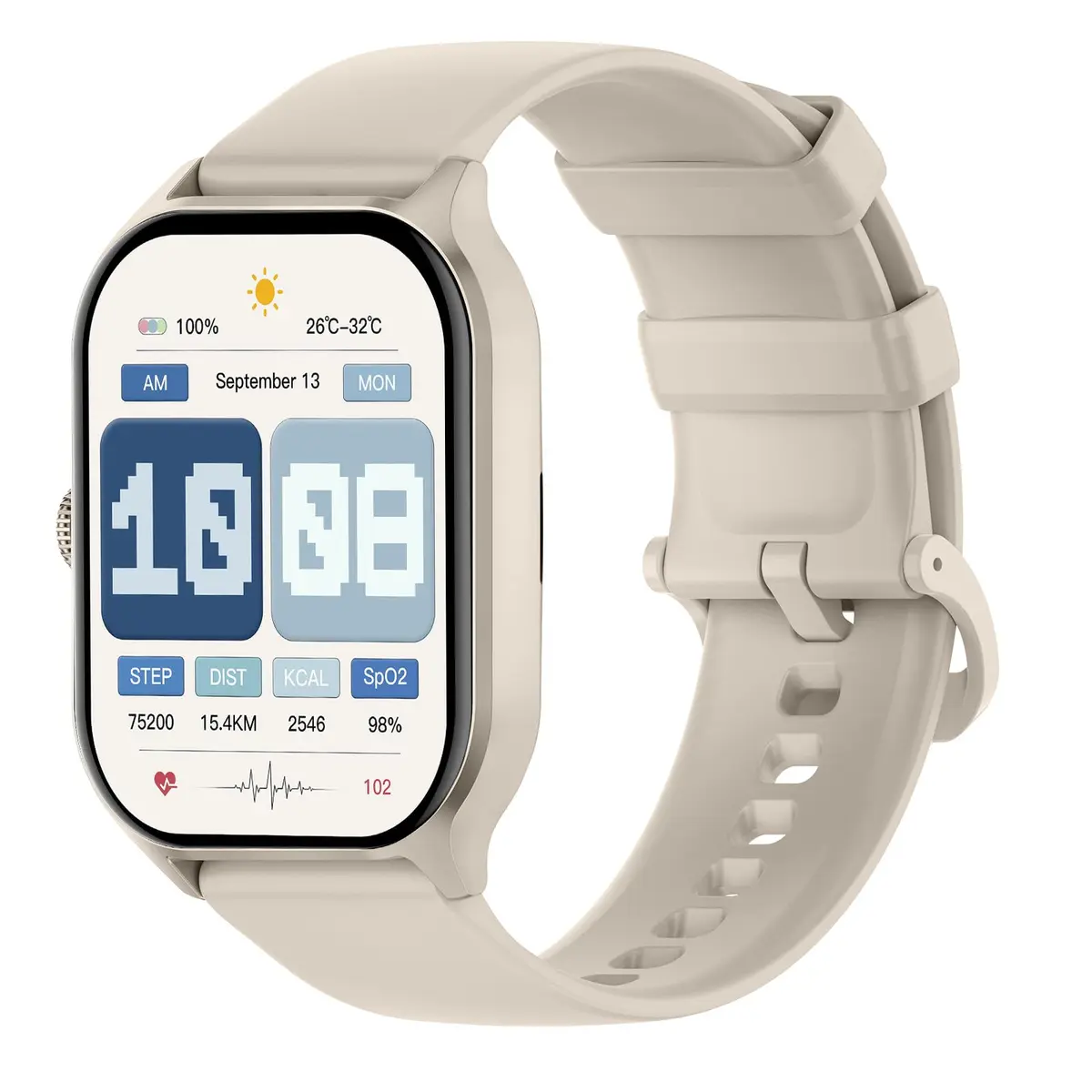 Smartwatch Relógio Inteligente Tela HD 2,01 Polegadas, 120+ Modos Esportivos, Chamadas Bluetooth, Resistente Água 1ATM, Bateria 700mAh Longa Duração, iOS Android