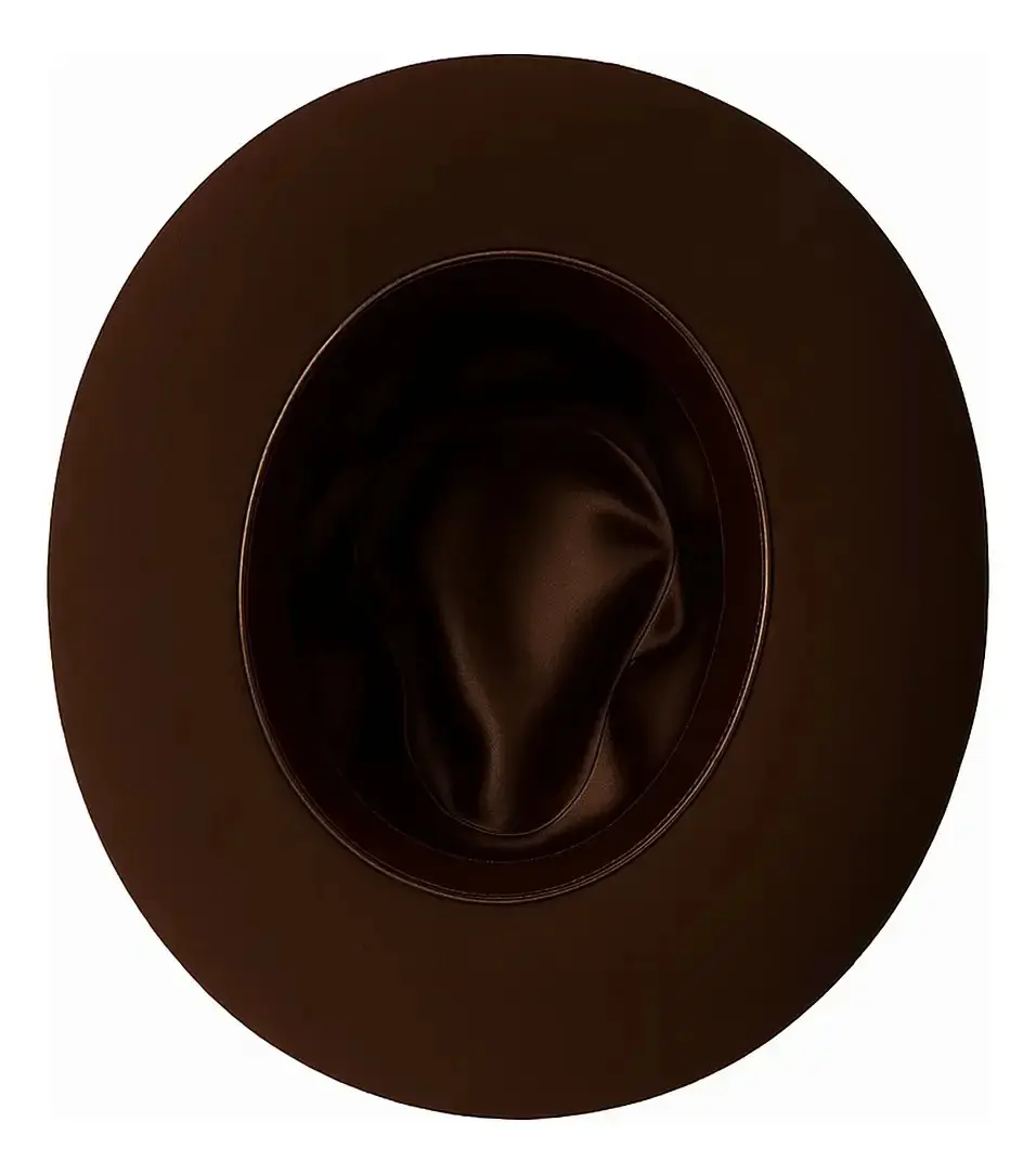 Chapéu Country Cowboy Rodeio Barretos Unissex Elegante Cor Marrom-escuro Desenho do tecido Lisa Tamanho 56 - 59cm (M único)