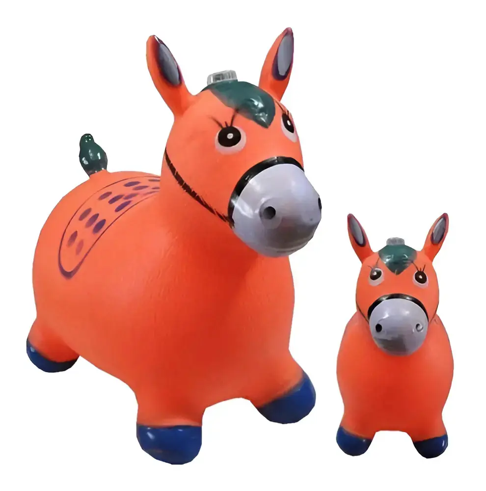 Cavalinho Upa Upa Musical de Pular Laranja para Crianças