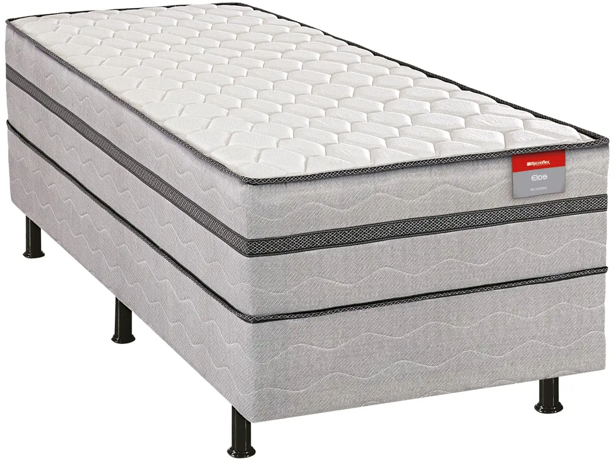 Reconflex - Cama Box Conjugada Solteiro Espuma 65x88x188cm Elos