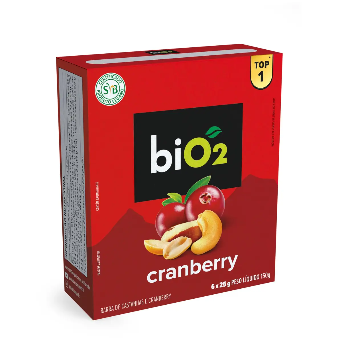 biO2 Nuts Cranberry 6 x 25 g