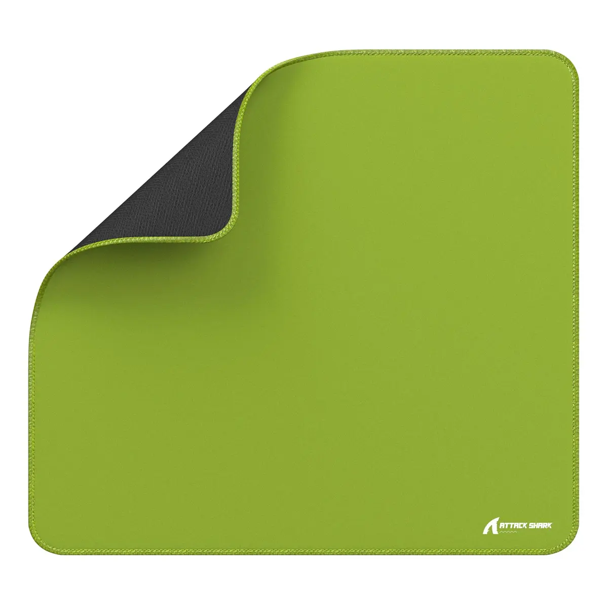 ATTACK SHARK Tapete de mouse para jogos CM02 para esportes rápidos, bordas costuradas à prova d'água e base de borracha antiderrapante tamanho G laminado 17,72" x 15,75" x 0,16" verde