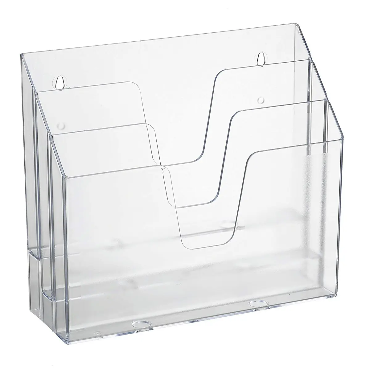 Acrimet Organizador de Documentos Horizontal Triplo para Escritório Cristal | 3 compartimentos para separar e organizar documentos, pastas e papéis