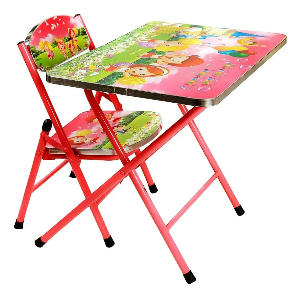 Conjunto Infantil Mesa E Cadeira Para Aprender E Brincar Vermelho