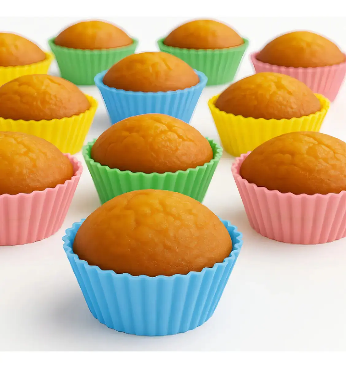 Kit 24 Forminhas de Silicone para Cupcake, Muffin e Bolinho – Ponte Lar Utilidades thumbnail 2