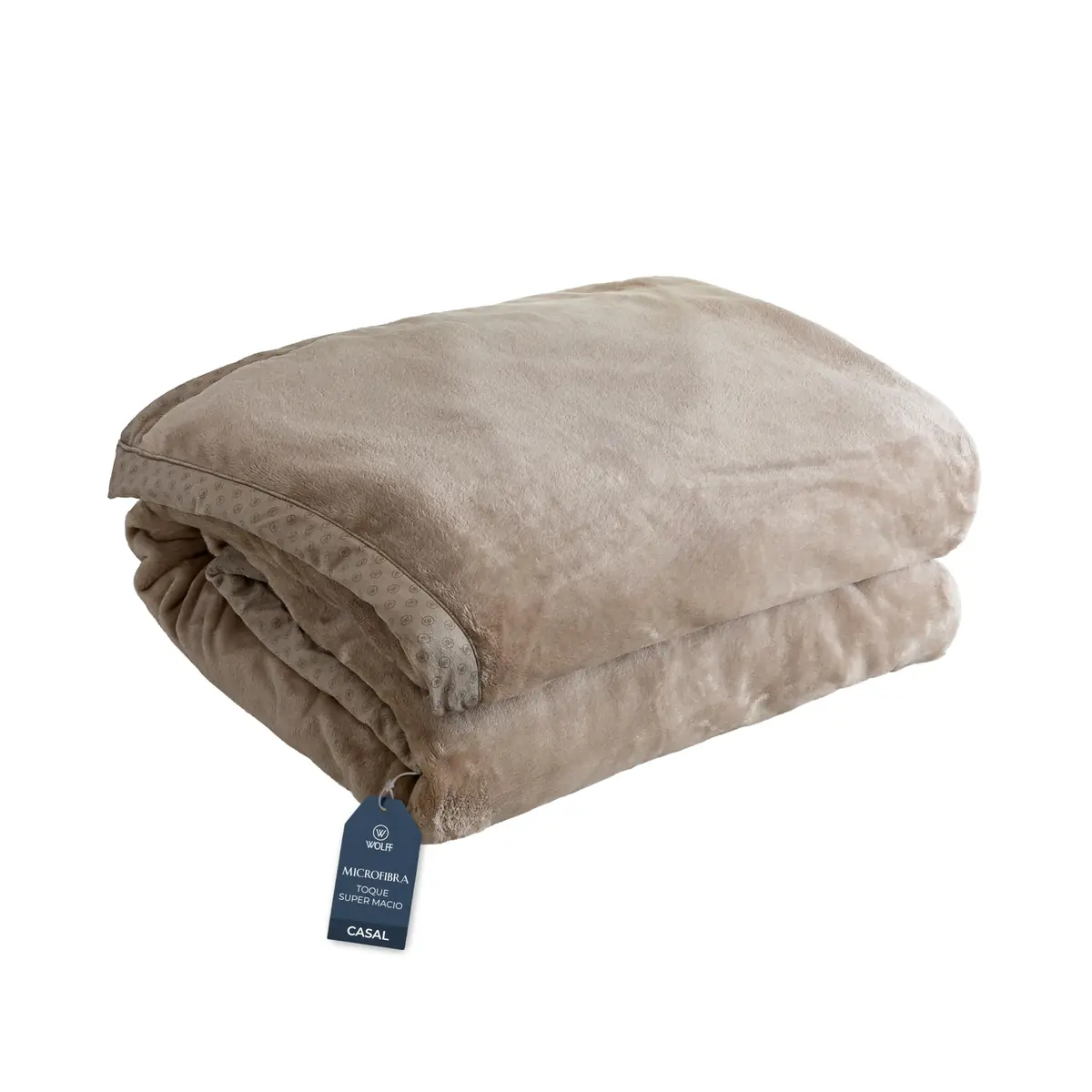 WOLFF - Cobertor Casal Velvet Dream Microfibra Bege