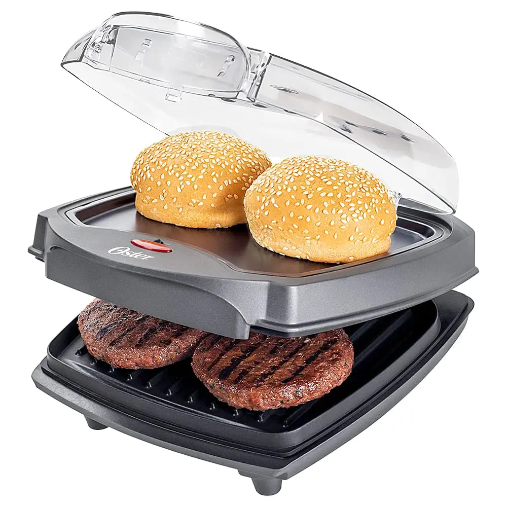 Grill Elétrico Oster Burguer 2 em 1 com Estufa, 220V, 1000W, OGRL500