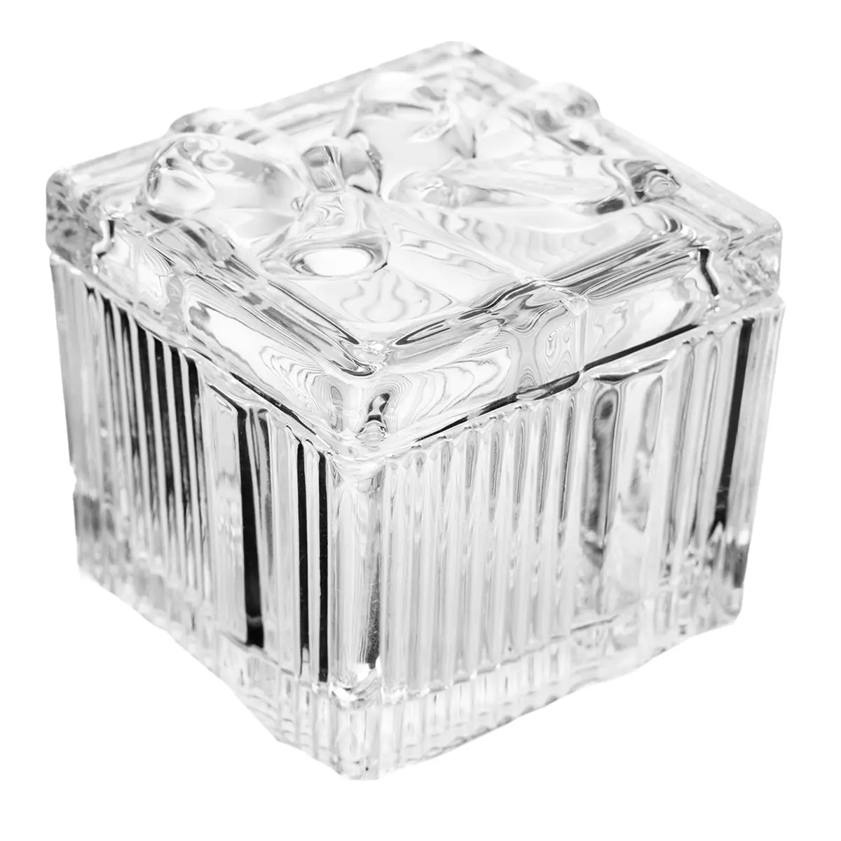 WOLFF - Potiche Caixa de Presente Laço de Fita 7,4cm x 7cm Cristal Ecológico