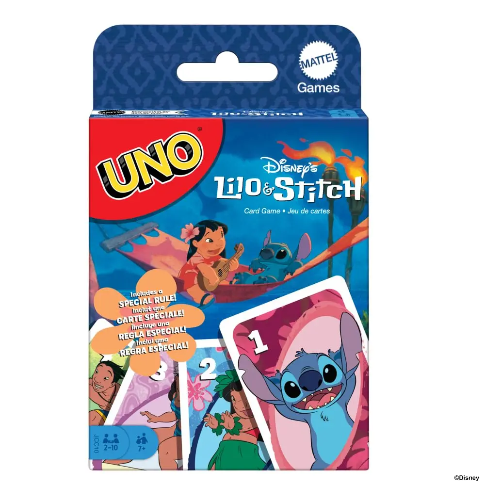 UNO Jogo de Cartas Lilo & Stitch para crianças a partir de 7 anos