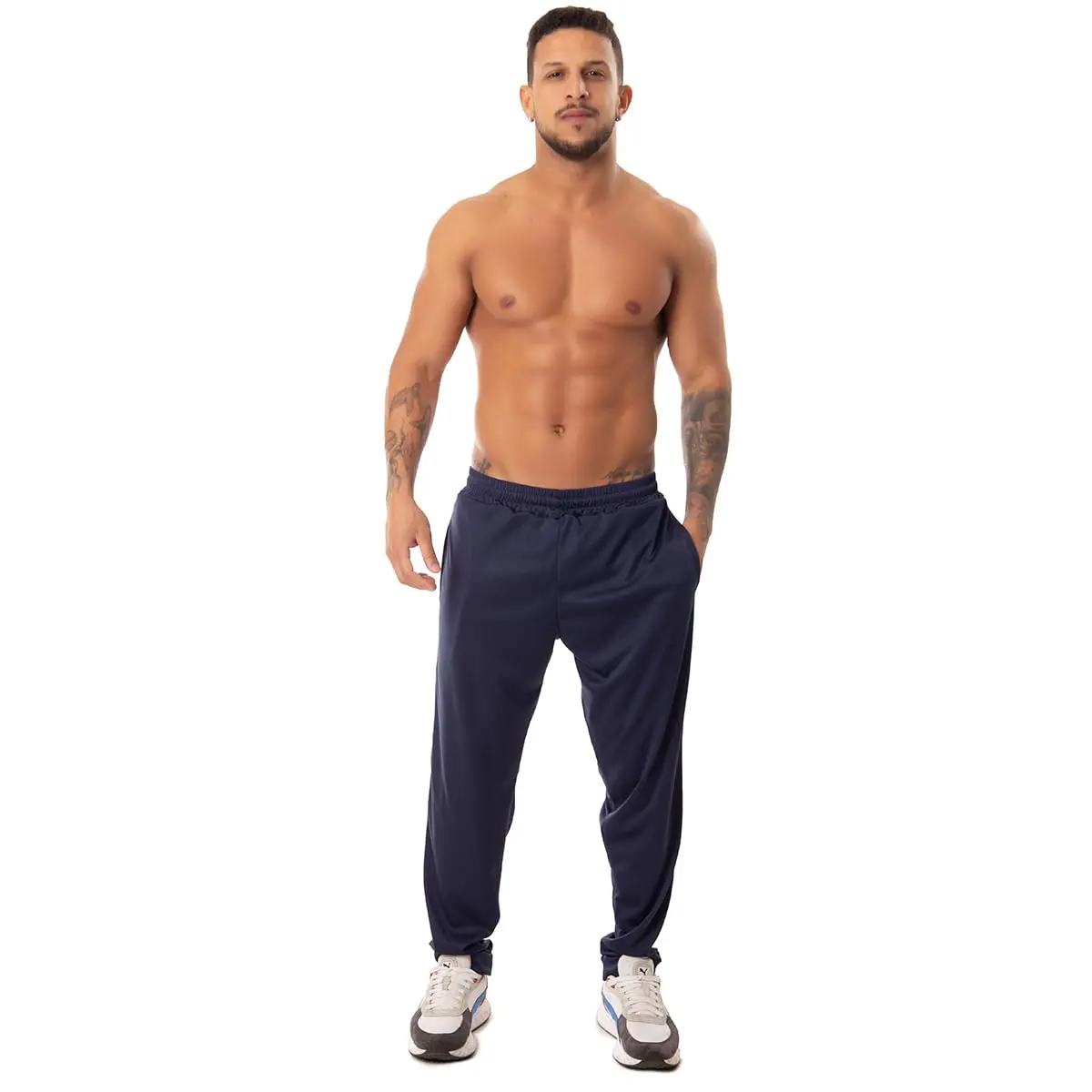 Calça Masculina Esportiva Academia Treino Corrida Bolso Lisa Leve