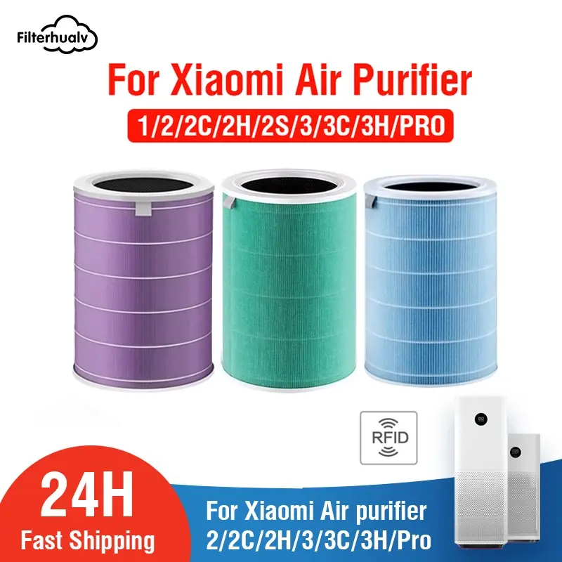 Filtro de ar para xiaomi mi purificador de ar 1 2 2S 2c 2h 3 3s 3c 3h mijia filtros de ar carbono hepa substituição - 1