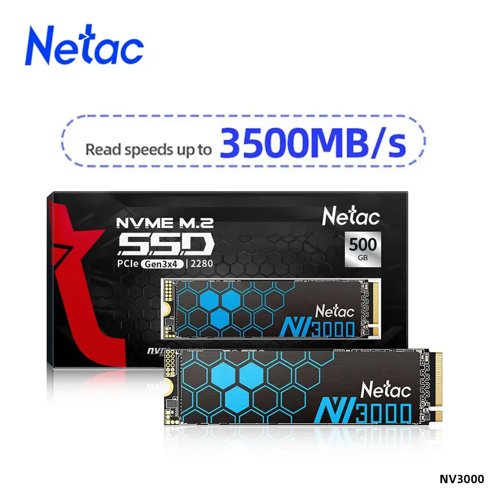 Netac SSD NVME M2 1TB 2TB SSD 250GB 500GB M2 Unidade de disco rígido de estado sólido PCIe 3.0X4 com dissipador de calor para laptop desktop