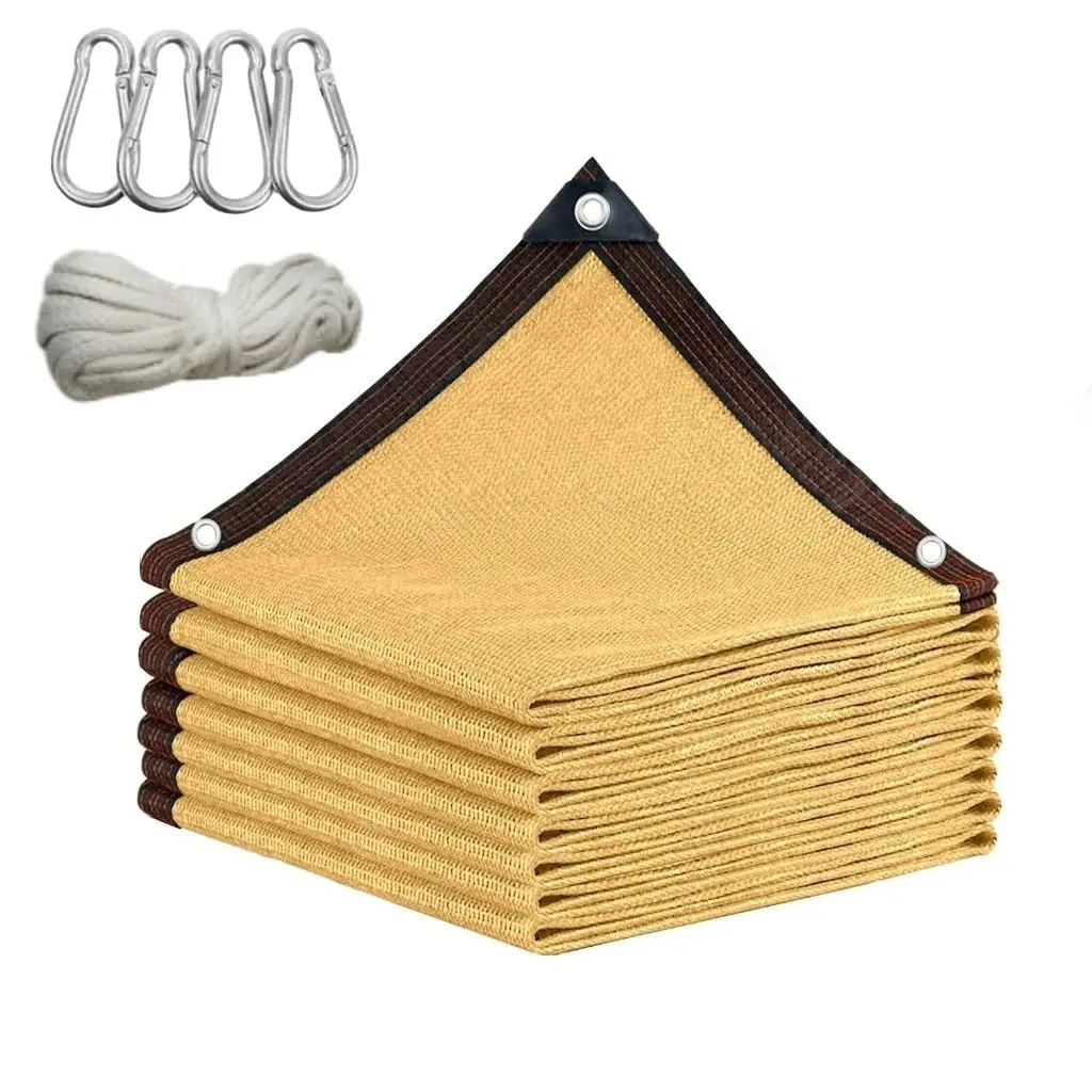4x5m Tela Sombreamento Toldo Sombrite Garagem Proteção 90%, Ideal para Garagens, Piscinas, Jardins, Áreas de Lazer e Varandas(Bege,2×3 metros)