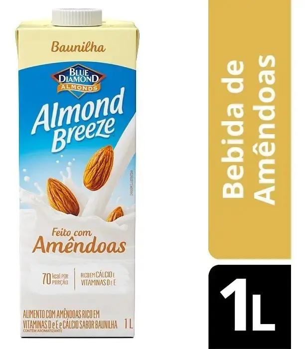 Bebida Vegetal de Amêndoas sabor Baunilha Almond Breeze 1L - 1