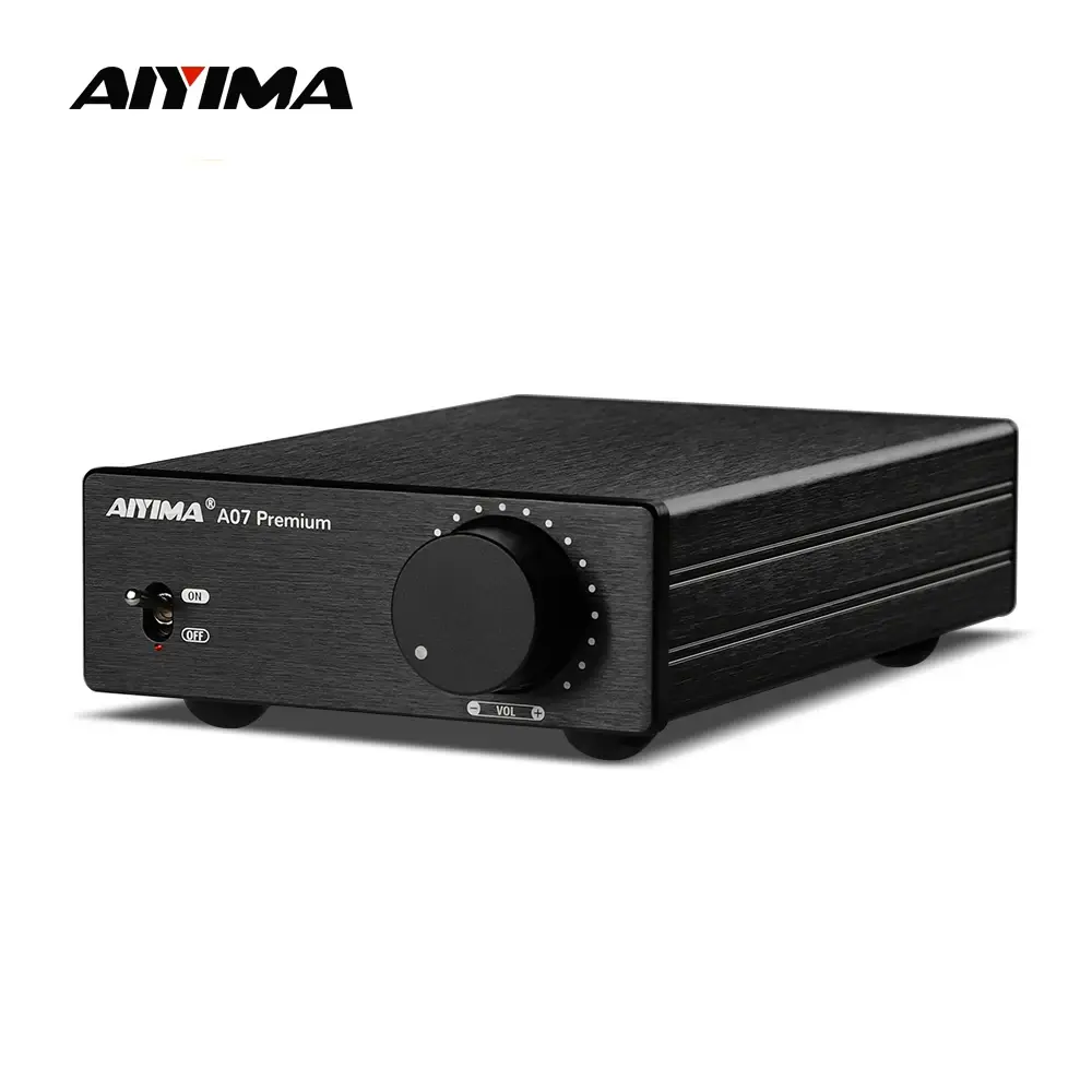 Amplificador de Potência AIYIMA A07 Premium TPA3255 300Wx2 Classe D Estéreo 2.0 Amplificador de Áudio Digital HiFi para Caixas de Som Domésticas