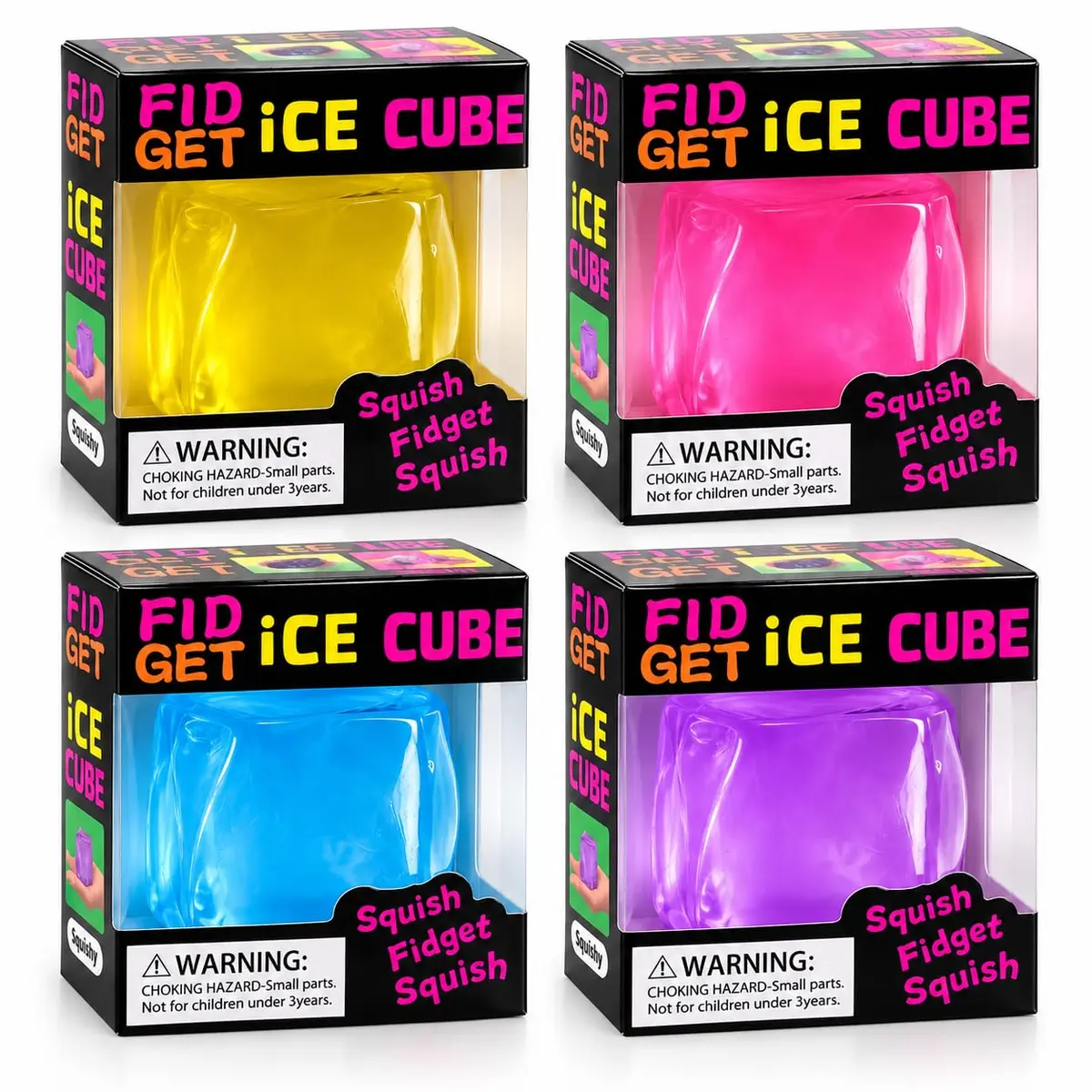 Squishy Anti Estresse em formato de CUBO Elástica e Macia – Brinquedo Sensorial para Apertar e Esticar – Cores variadas