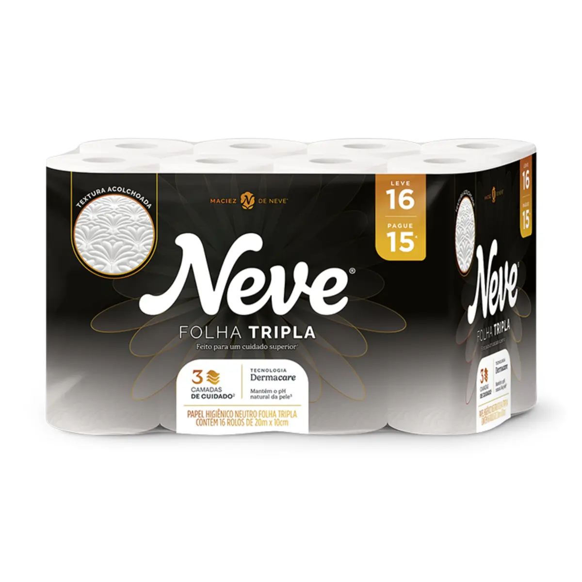 Papel Higiênico Neve Supreme Folha Tripla Leve 16 Pague 15 20 Metros