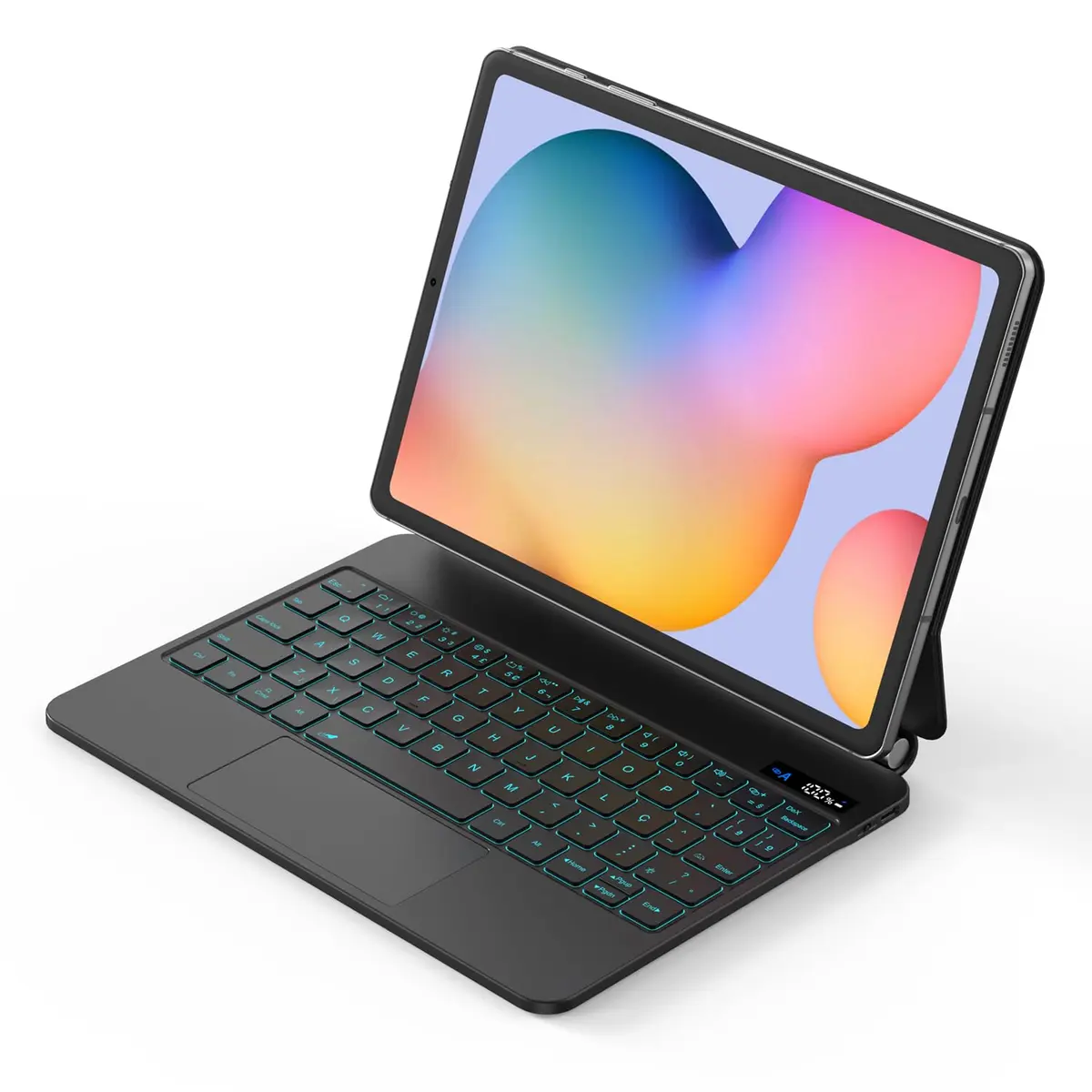 BETTDOW Capa com Teclado e Trackpad para Samsung Galaxy Tab S6 Lite 10.4" Polegadas, Capa com teclado Bluetooth sem fio destacável magneticamente,com LCD Display (Preto) - 1