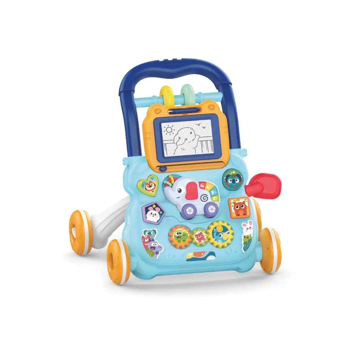 Andador Infantil Educativo Empurrar Piano e Lousa Maxi Baby (Azul) - 1