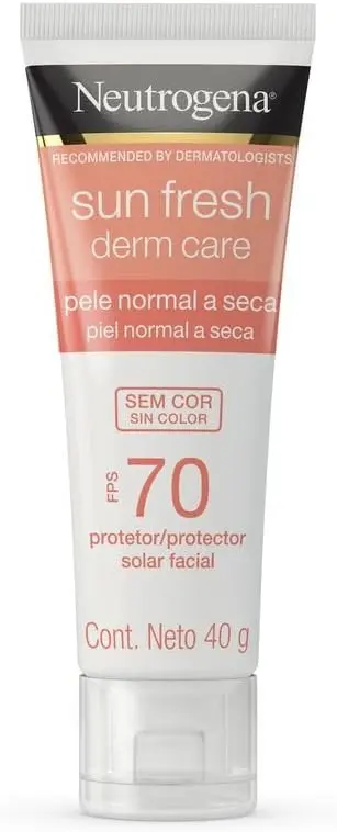 Protetor Solar Facial Neutrogena Sun Fresh, Sem Cor, FPS 70, 40g