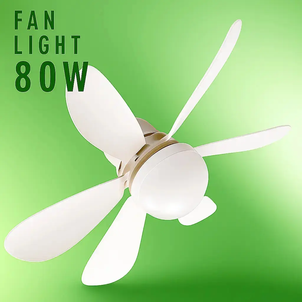 Ventilador De Teto Lâmpada 80w Led E27 Ajustável Bivolt thumbnail 7