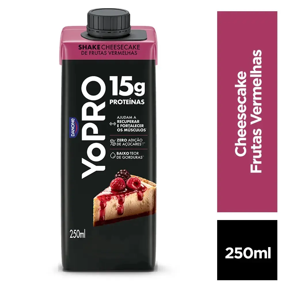 YoPRO UHT Cheesecake Frutas Vermelhas 15g Proteína 250ml thumbnail 2