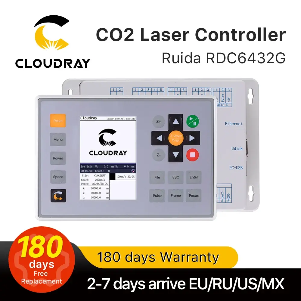 Clouday Ruida RDC6432 Sistema de controlador a laser CO2 para máquina de corte e gravação a laser Substituir AWC708S Ruida 6442S Ruida Leetro - 1