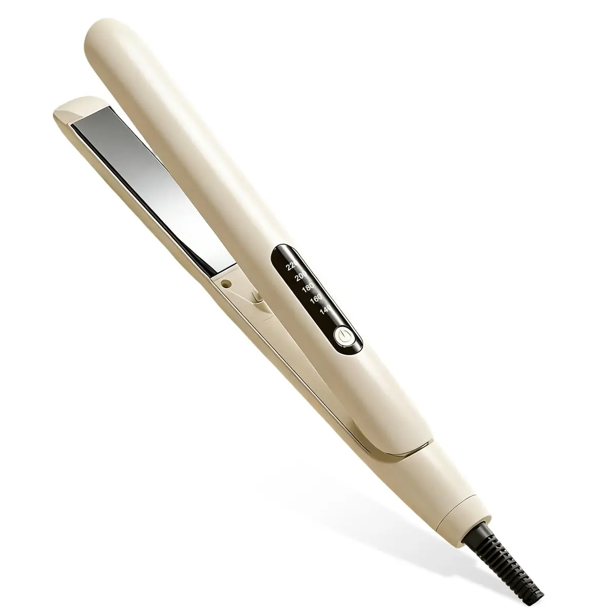 Chapinha e Modelador 2 em 1 para Cabelo - Chapinha para Mulheres com Placas de Cerâmica, Controle de Temperatura (140°C-220°C), Aquecimento Rápido, Voltagem Dupla - Presente para Dia das Mães e Mulheres (Bege)