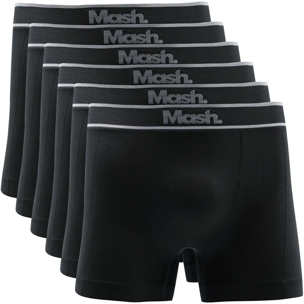 Kit 6 Cuecas Boxer Mash Sem Costura Poliamida Toque Gelado Box Masculina Adulto