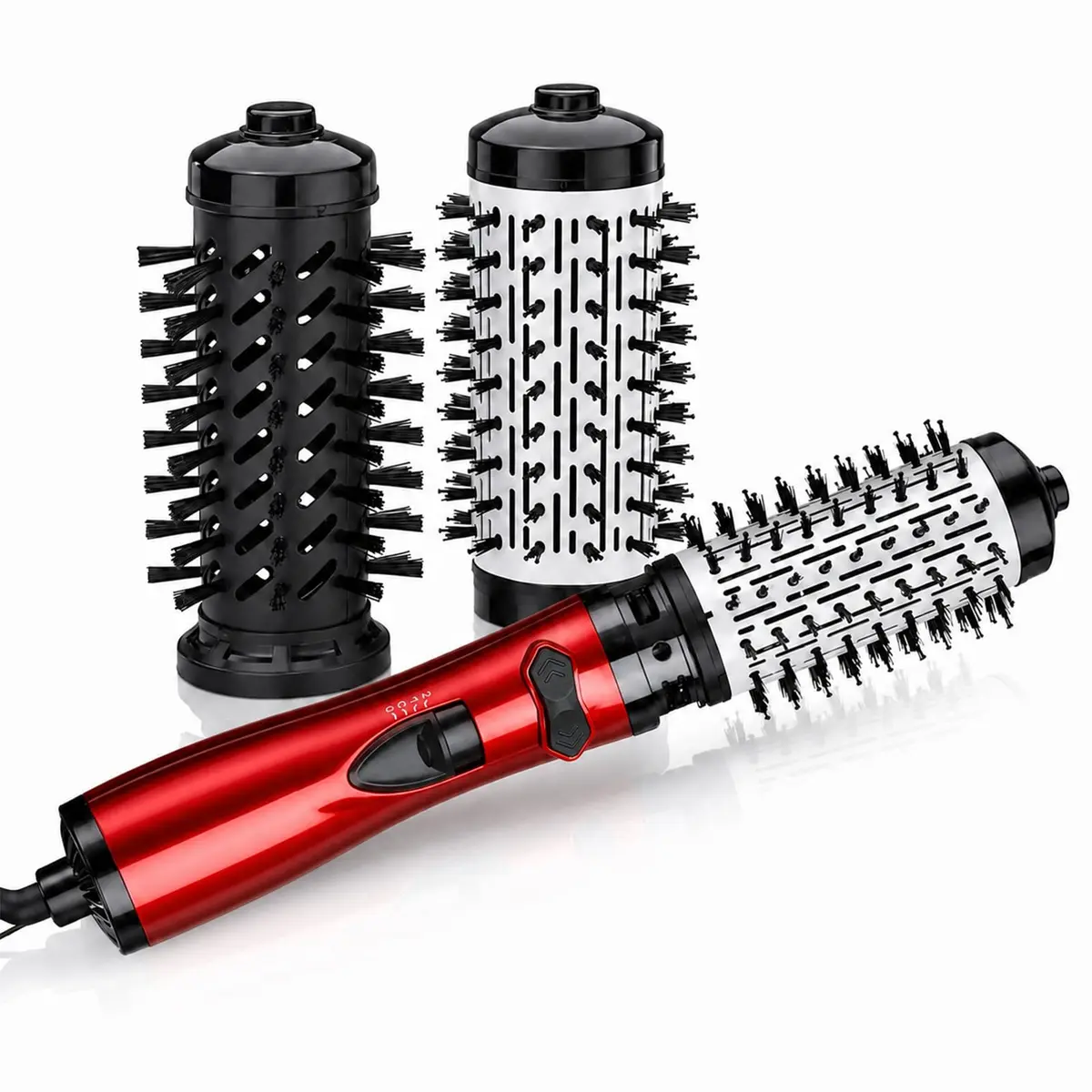 Escova Secadora Rotativa 3 em 1, Modeladora de Cabelo Seco e Molhado, Rotação Esquerda e Direita, 3 Níveis de Temperatura, Cabo 360° Anti Emaranhado