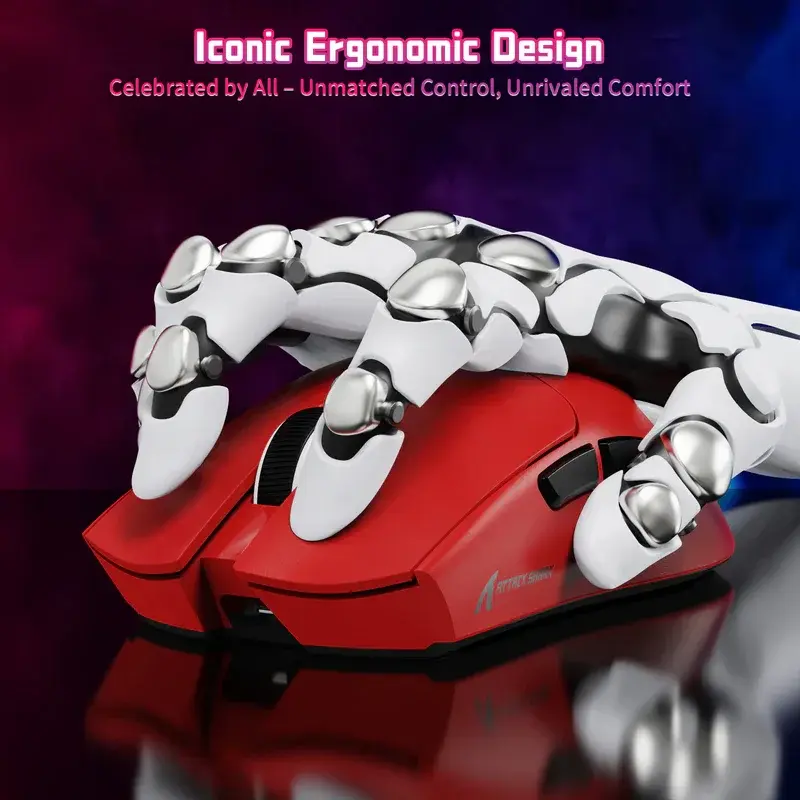 Mouse Gamer Sem Fio Tri-mode ATTACK SHARK X11 SE, 59g Leve, 22000 DPI, Sensor PixArt PAW3311, BT/2.4G/Com Fio, 2000W Cliques - 1