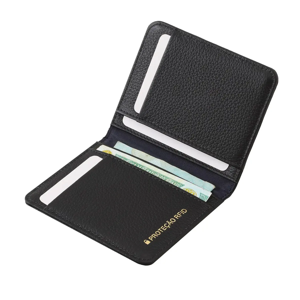 Carteira Masculina de Couro Bovino Legítimo com Proteção Antifurto RFID Couro50 661
