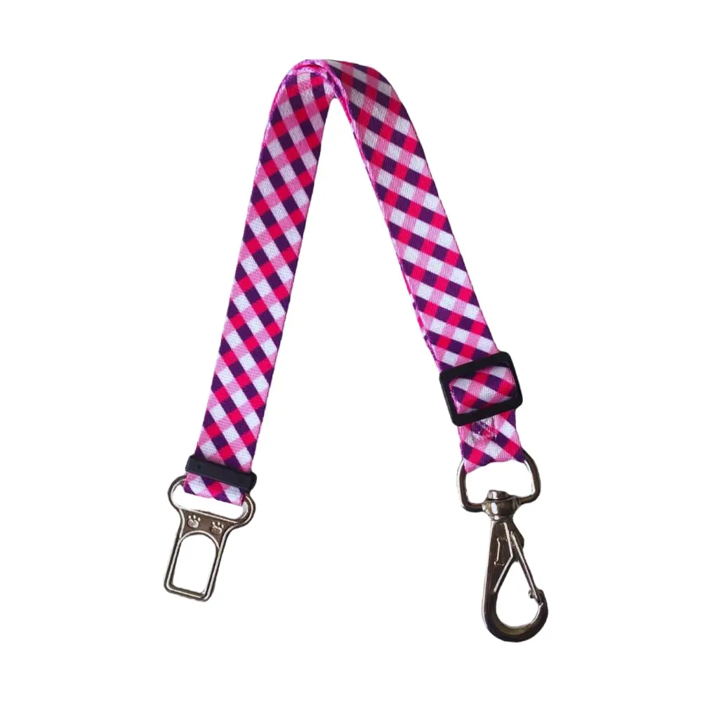 Cinto de Segurança para Cães MY PET BRASIL, Rosa e Roxo, 80cm | Regulável, Adaptador de Carro, Modelo Universal