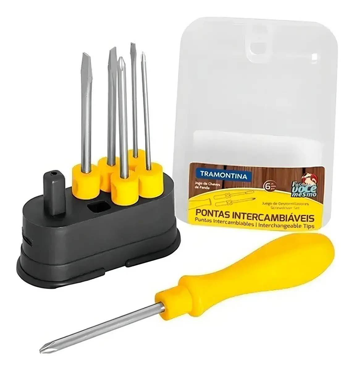 Conjunto 6 Ferramentas Fenda E Philips Tramontina Completo - 1