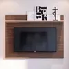 Painel Colibri Maia com 135 cm de Largura, Ideal para TV de até 55” - Nogueira/Off White - 1