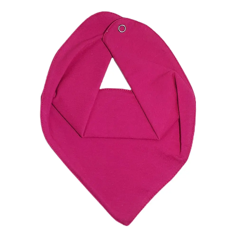 Babador Bandana Baby Deluxe, Rosa, Tamanho Único | 2 Botões, Malha Penteada, Liso