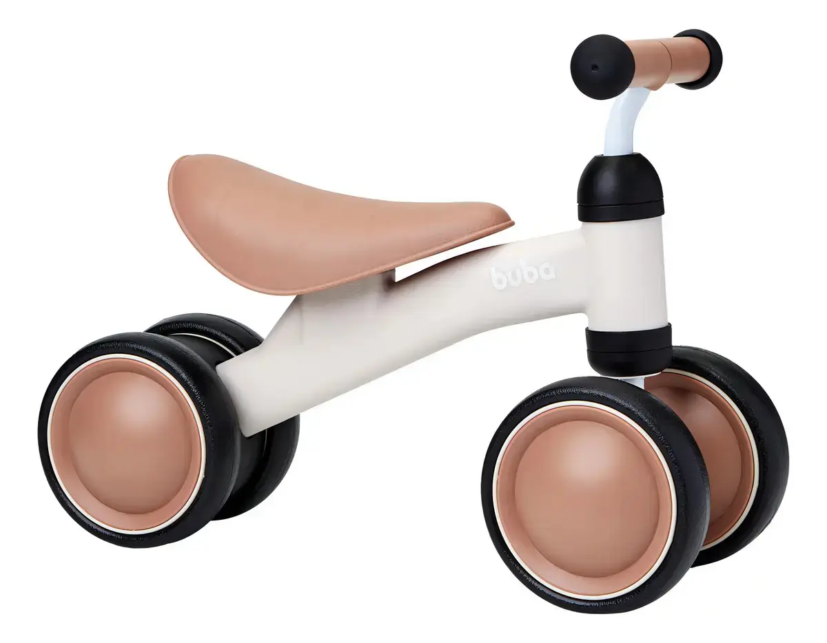 Bicicleta De Equilíbrio 4 Rodas Buba Bege