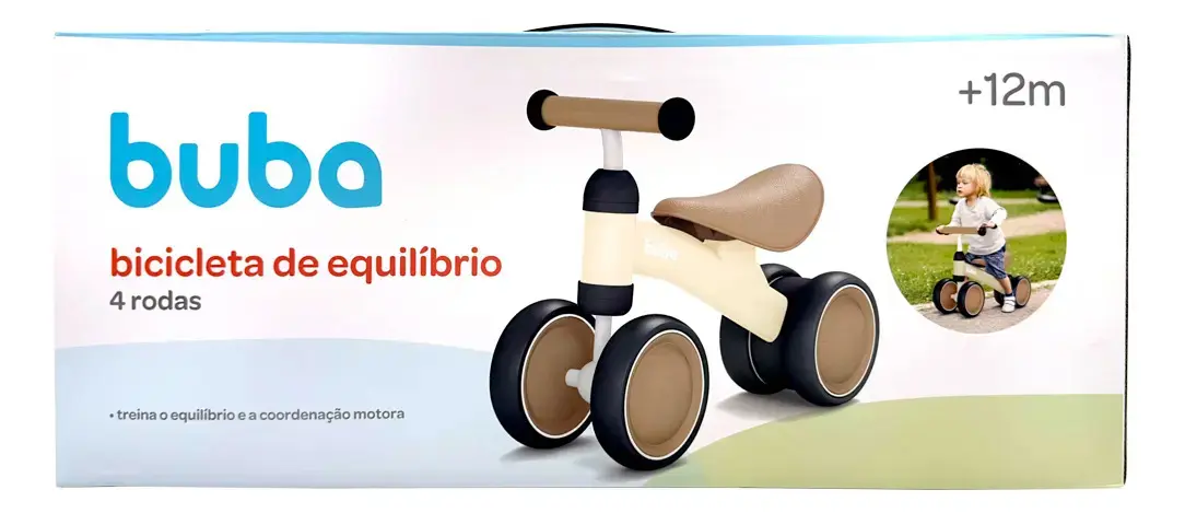 Bicicleta De Equilíbrio 4 Rodas Buba Bege thumbnail 5