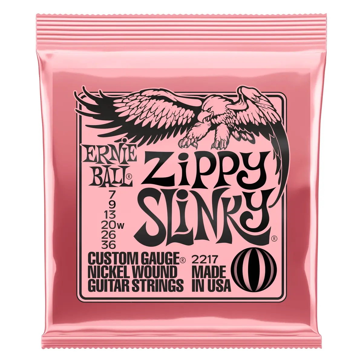 Cordas para guitarra elétrica Ernie Ball Regular Slinky, revestimento de níquel, calibre 7-36 - 1