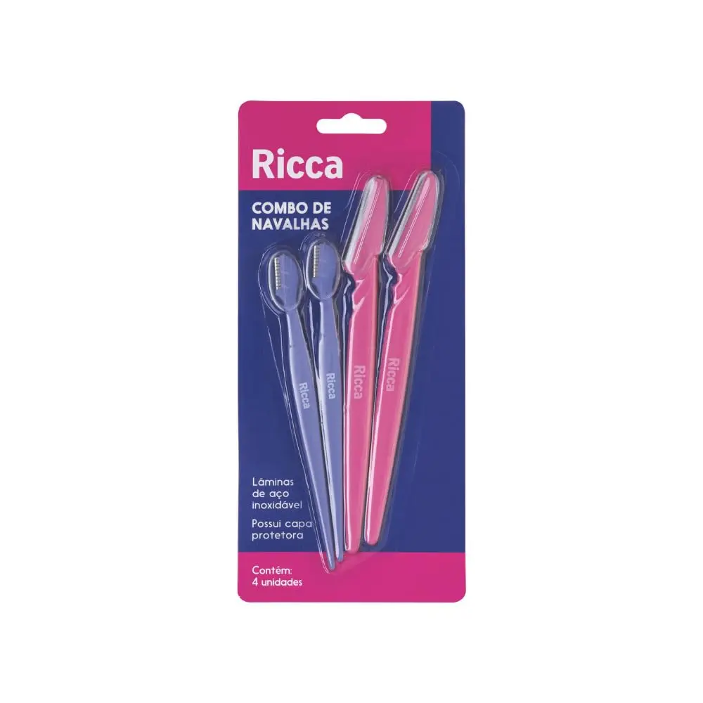 Ricca Conjunto com 4 Navalhas Para Sobrancelha - 1