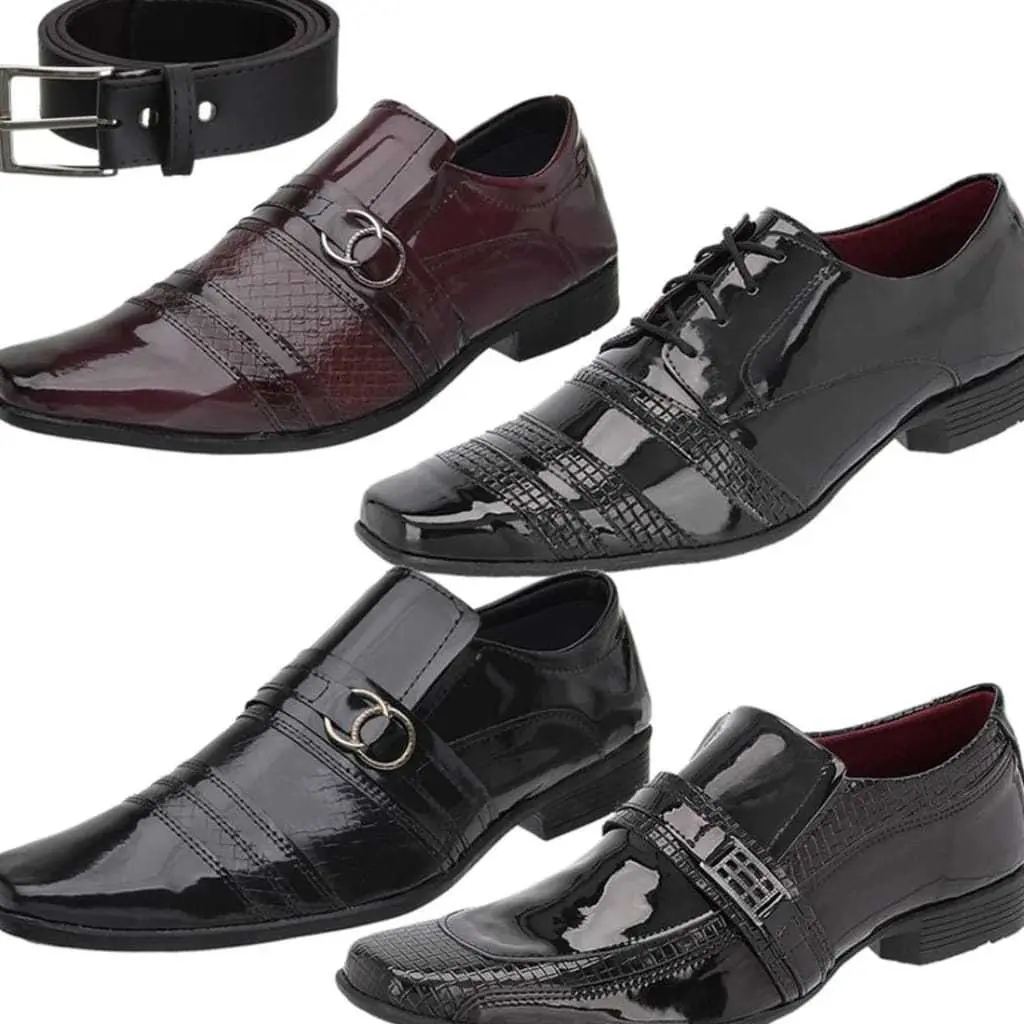 Kit 4 Pares Sapato Social Masculino Moda Evangélica Gospel Mega Oferta