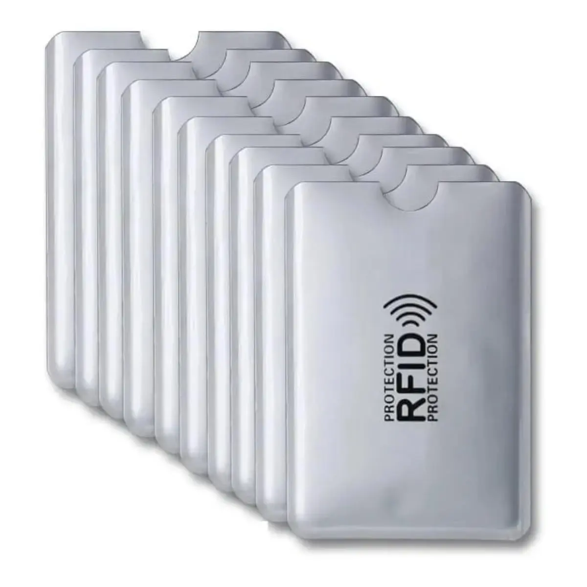 Kit 10 Envelopes Protetores RFID Para Cartão De Crédito Contactless - Bloqueio Anti-Fraude, Proteção Contra Golpes E Roubos De Dados, Slim Resistente À Água para Bancos, Ultrafino