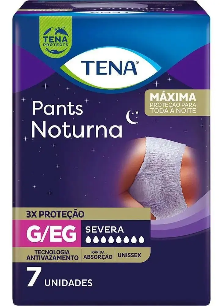 Roupa Íntima Tena Pants Noturna G/eg 7 Unidades