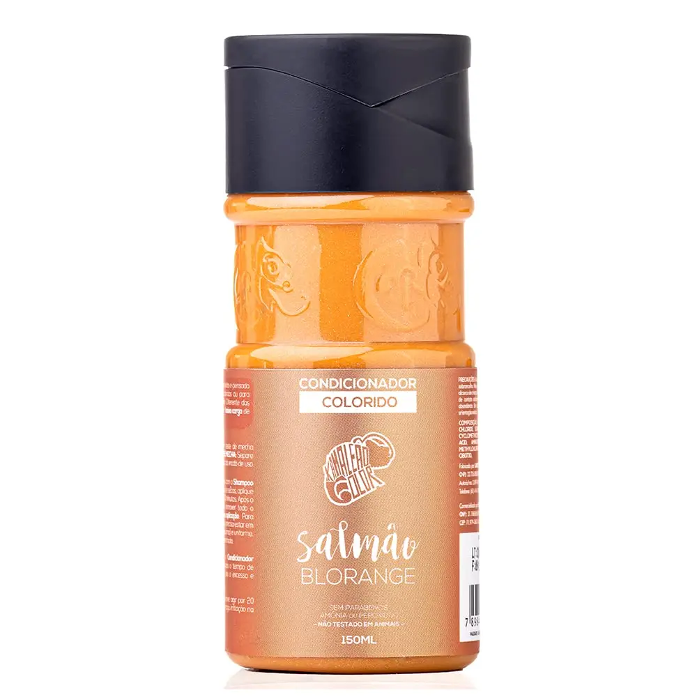 Kamaleão Color - Condicionador Colorido - Coloração Semi-Permanente - Baixa Carga de Pigmentação Para Manutenção de Cabelos Coloridos - Salmão - Blorange - 150 ml - 1