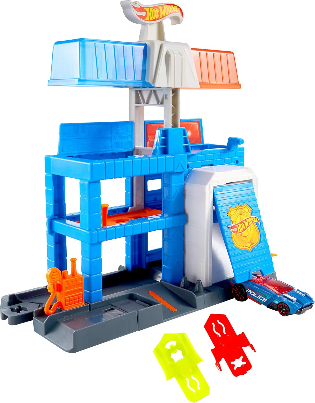Kit Pista Hot Wheels City Torre de Polícia Mattel. Temática com Prisão de