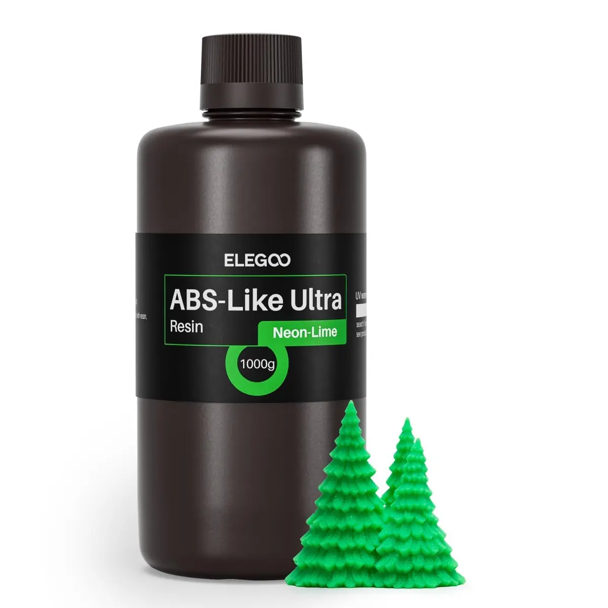 ELEGOO Resina ABS-Like Ultra com resistência e tenacidade extras, compatível com impressora 3D de resina MSLA/DLP/LCD, resina de impressora 3D perfeita para aplicação em ferramentas, Neon-Lima 1000g