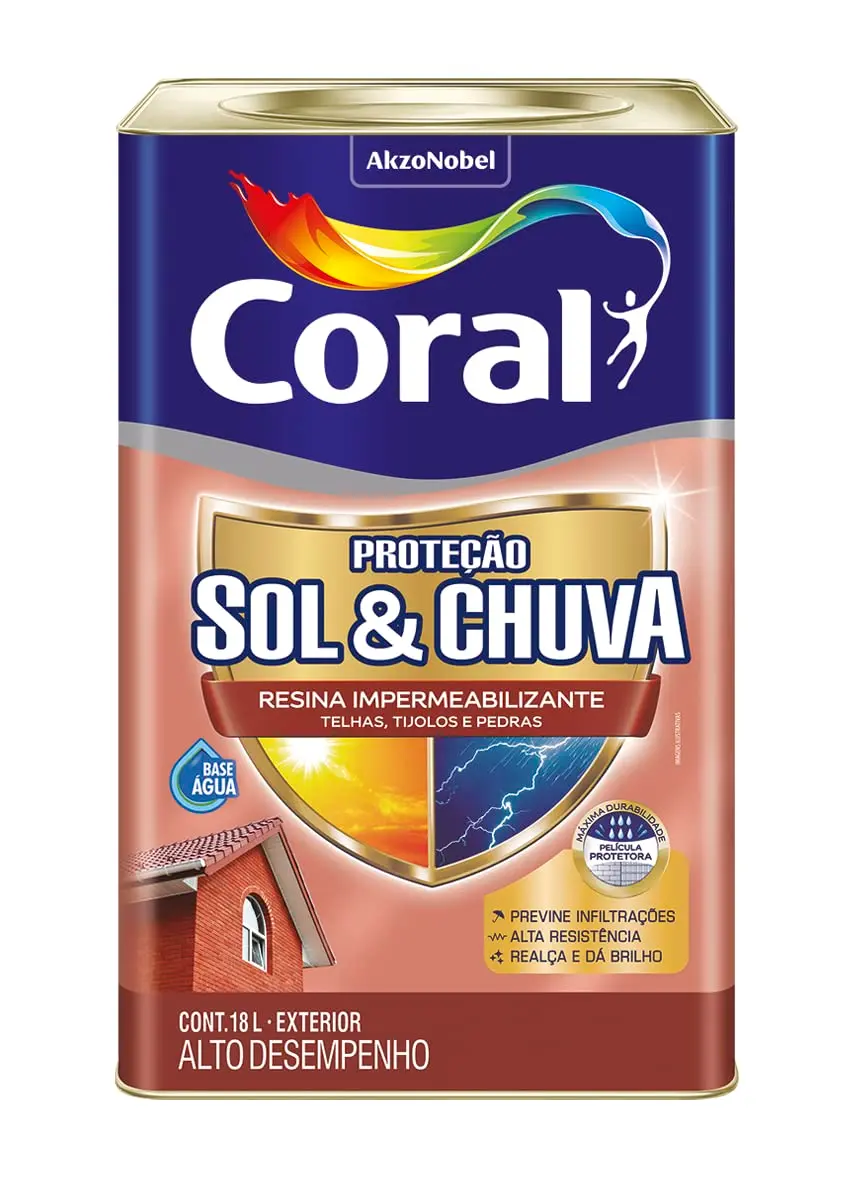 PROTEÇÃO SOL & CHUVA RESINA IMPERMEABILIZANTE INCOLOR 18L