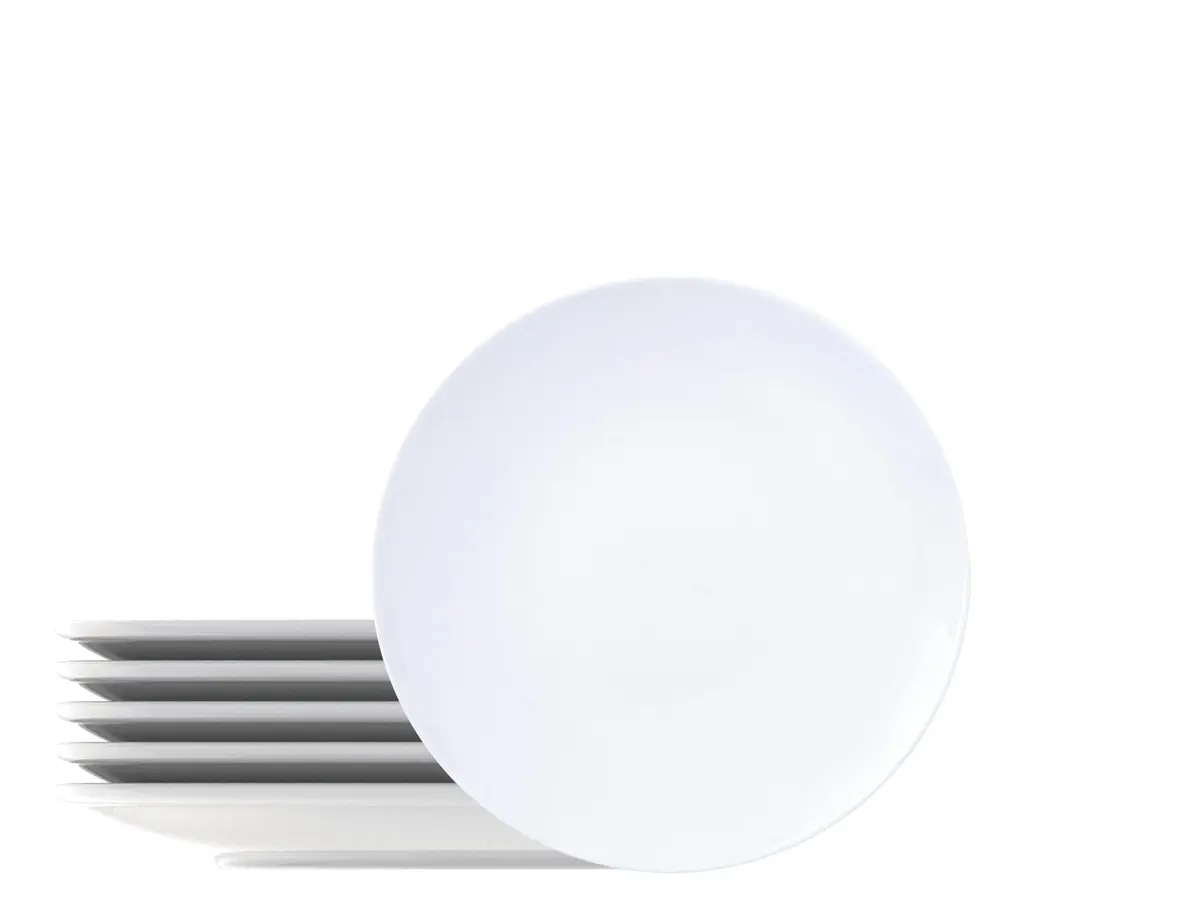Kit Prato Sobremesa Tramontina Sophia em Porcelana Decorada 21 cm 06 Peças - 1
