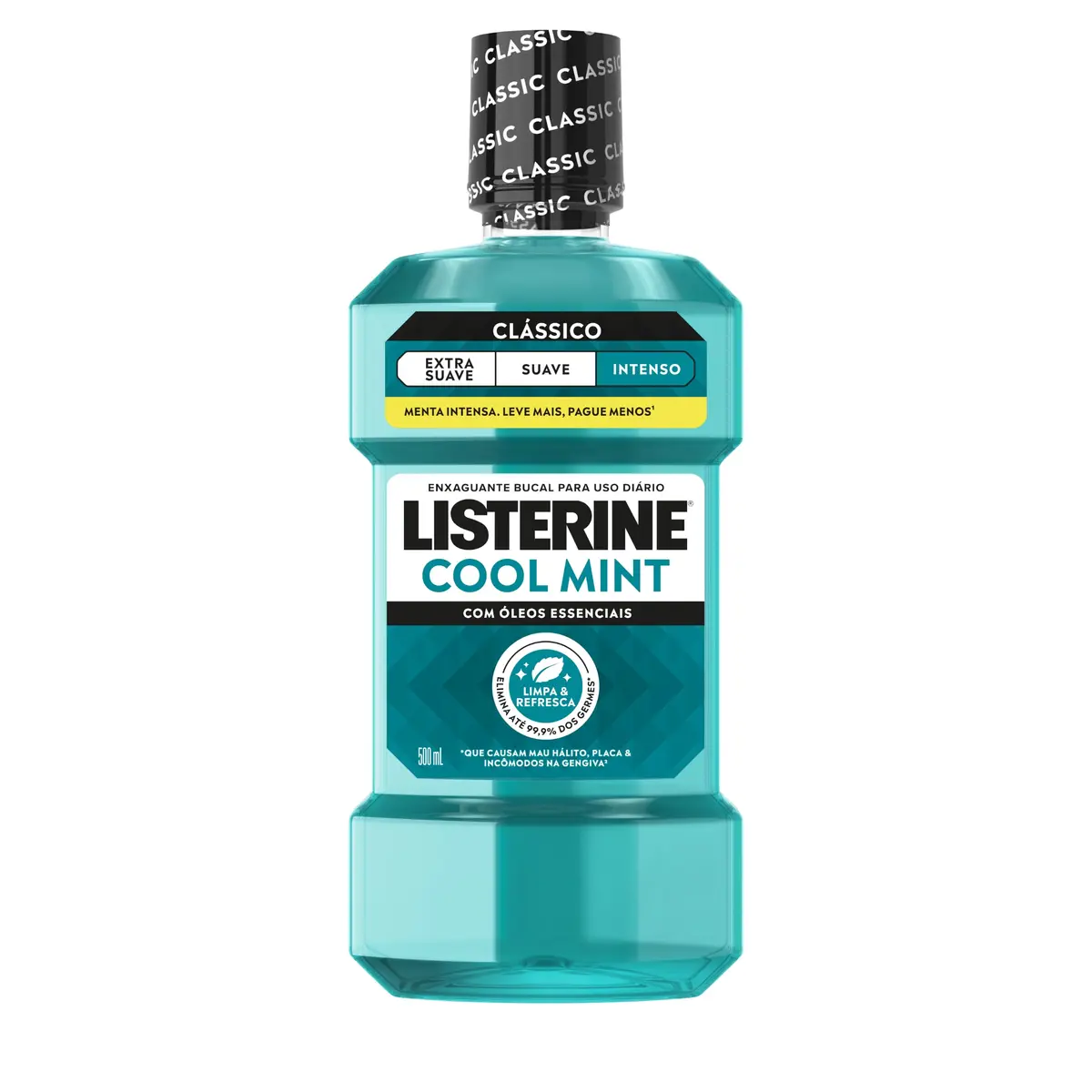 Enxaguante Bucal Cool Mint Listerine, Menta, 500ml | Antibacteriano, Elimina 99, 9% Dos Germes, Prevenção da Gengivite - 1
