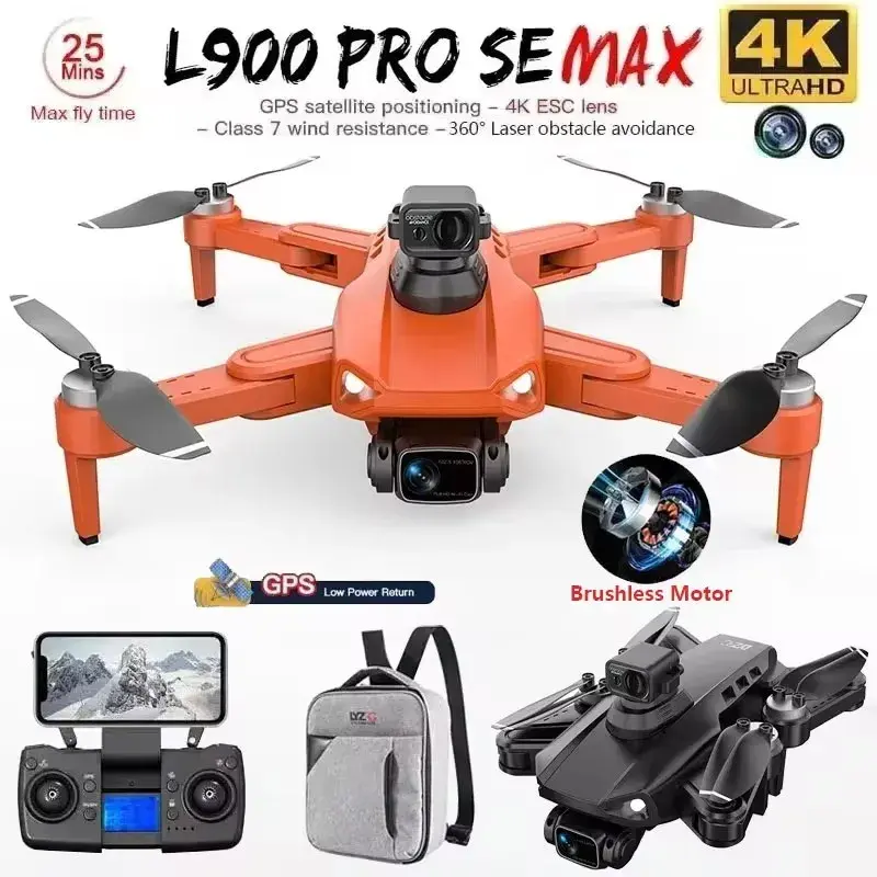 LYZRC L900 Pro SE MAX Drone 4K Profissional Câmera Dual HD GPS 5G WIFI 360 °   Quadricóptero Rc FPV com motor sem escova para evitar obstáculos